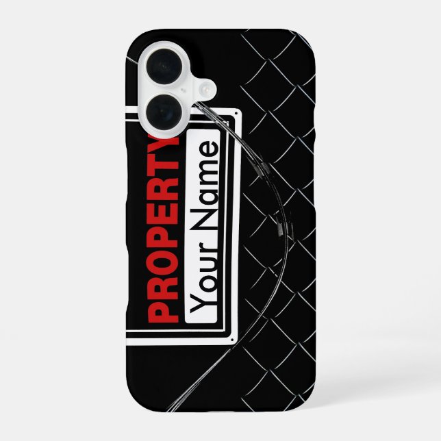 Personalized Fun Cool Unique Monogram Perfect Gift iPhone 16 Case (Back)