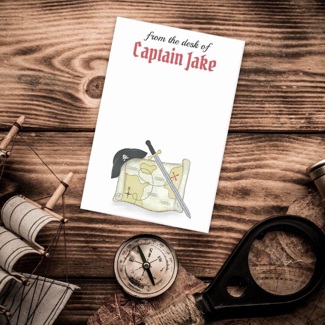 Personalized Fun Funny Pirate Map Custom Cute Post-it Notes (Creator Uploaded)