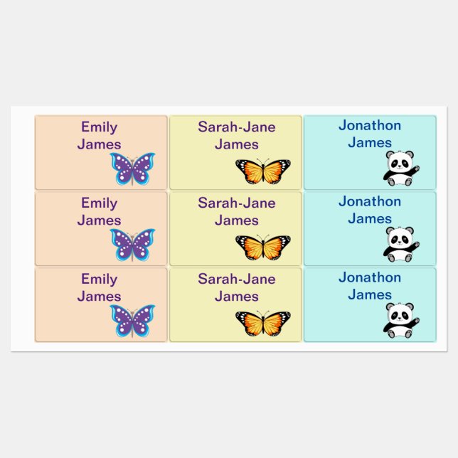 Personalized Fun Kids Label (Sheet)