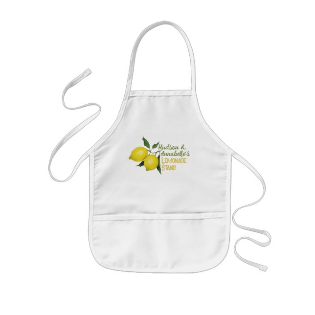 Personalized Fun Kids Lemonade Stand Apron (Front)