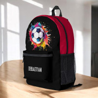 Personalized fun kids soccer ball splash 
