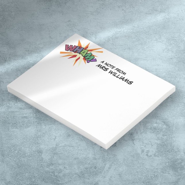 Personalized Fun Modern Comic Book WHAM Post-it Notes (Personalized Fun Modern Comic Book WHAM Post-it Notes)