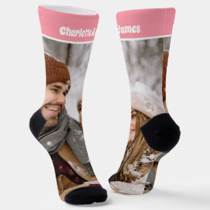 Personalized Fun Novelty Photo and Text Template Socks