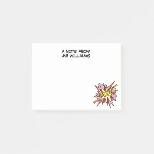 Personalized Fun Retro Comic Book Pop Art Post-it Notes
