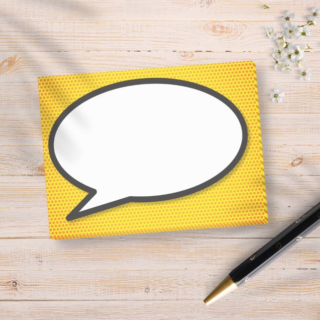 Personalized Fun Simple Comic Book Speech Bubble Post-it Notes (Creator Uploaded)