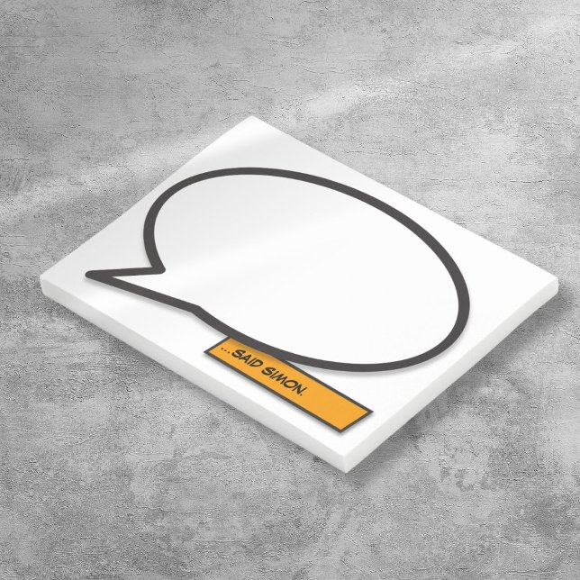 Personalized Fun Simple Comic Book Speech Bubble Post-it Notes (Personalized Fun Simple Comic Book Speech Bubble Post-it Notes)
