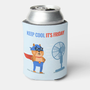 Personalized Fun Superhero Quote Humour Can Cooler