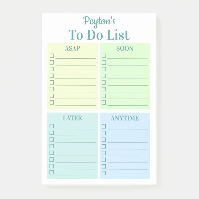 Personalized Fun To Do List Post-it Notes (Front)