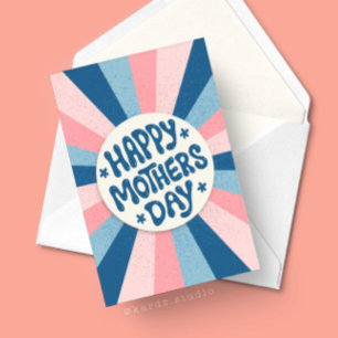 Personalized Fun Typography Happy Mothers Day Card