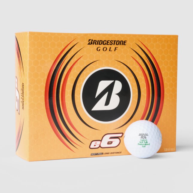 Personalized Fun Unique Custom Bridgestone Golf Balls (Packaging)