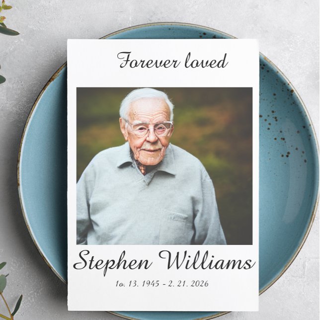 Personalized Funeral forever loved photo  Invitation (Creator Uploaded)