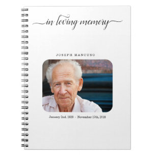 Personalized Funeral Guest Book / Memorial Sign In