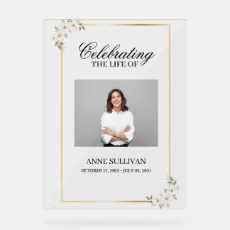 Personalized Funeral Memorial Sign