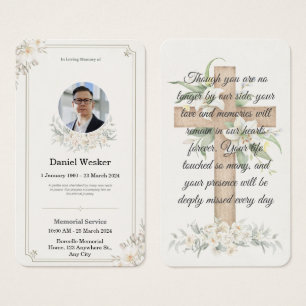 Personalized Funeral Memorial Sympathy Celebration
