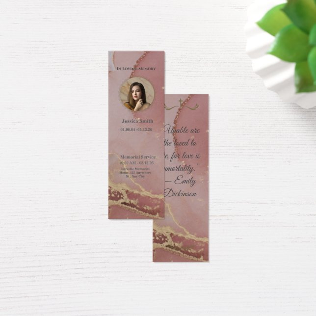 Personalized Funeral Memorial Sympathy Celebration (Desk)