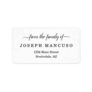 Personalized Funeral Return Address Labels