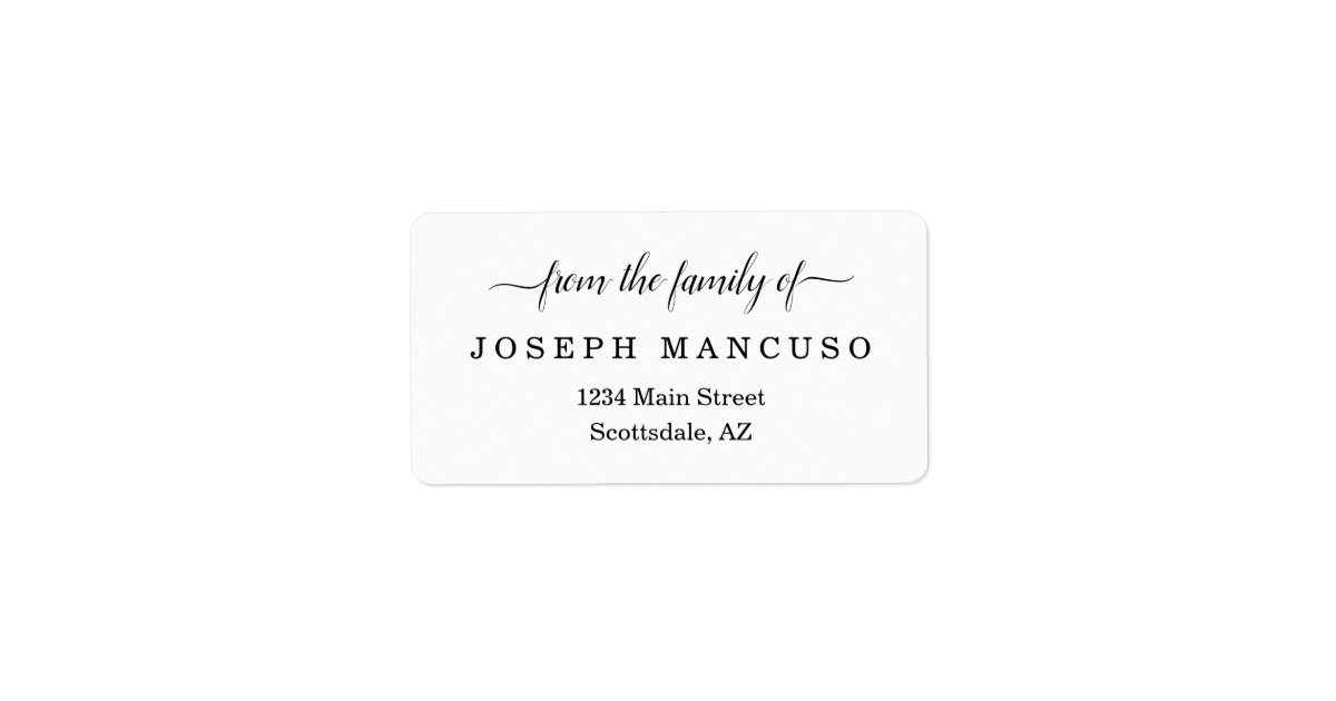 Personalized Funeral Return Address Labels Zazzle