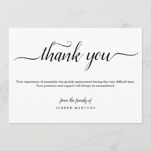 Personalized Funeral Thank You Card with Photo