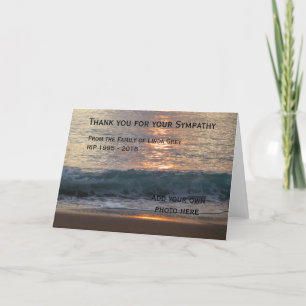 Personalized funeral thank you cards - Sea at Dawn