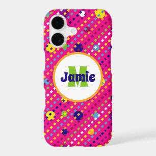 Personalized Funky Circles, Dashes Pattern