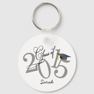 Personalized Funky Class of 2015 Keychain
