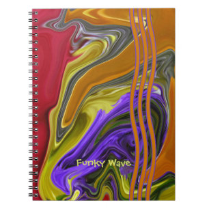 Personalized Funky Liquid Wave Abstract Notebook