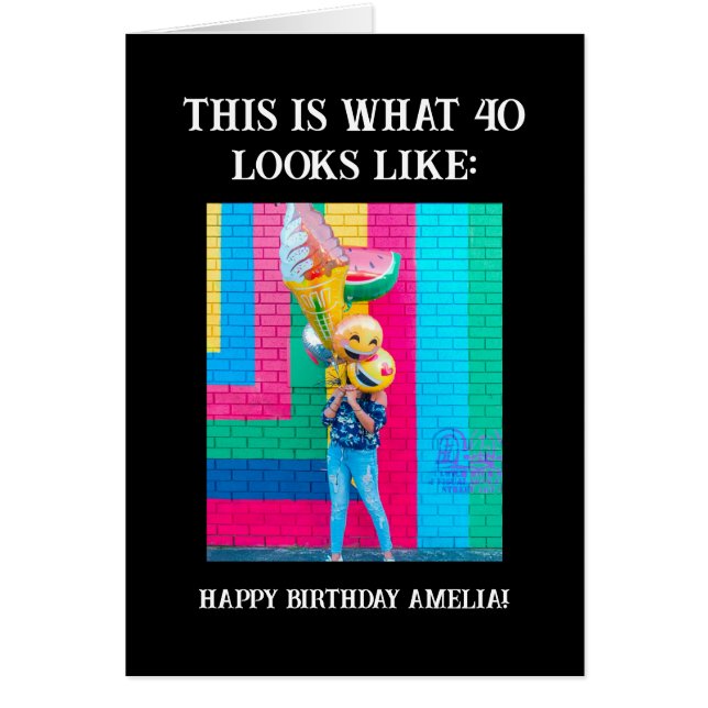 Personalized Funny 40th Milestone Birthday (Front)