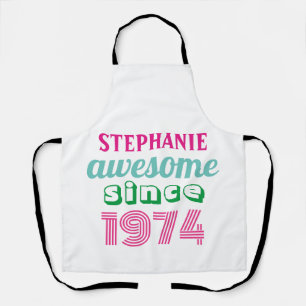 Personalized funny 50th birthday quote  apron