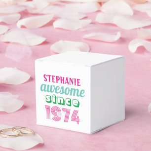 Personalized funny 50th birthday quote  favor box