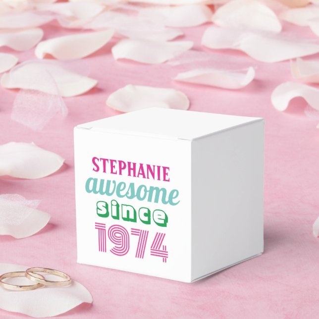 Personalized funny 50th birthday quote  favor box (Wedding)