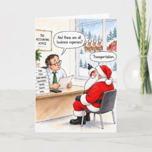 Personalized Funny Accountant Christmas Card