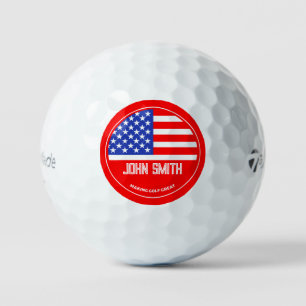 Personalized Funny American Golf Player Balls