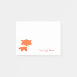 Personalized Funny Animal Fox Kid notepad