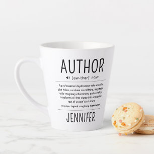 Personalized Funny Author Writer Definition Latte Mug