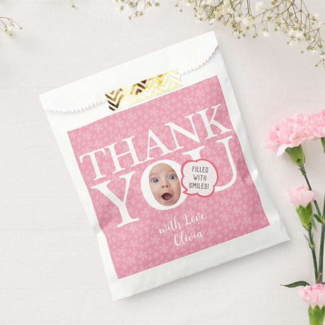 Personalized funny baby face 1st birthday party favour bag (Sealed)