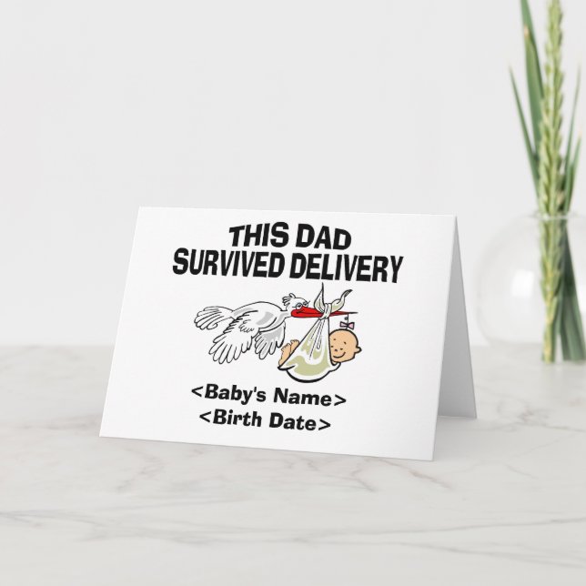 Personalized Funny Baby Girl Announcement Cards (Front)