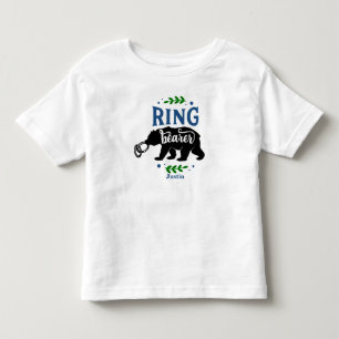 Personalized Funny Bear Ring Bearer Toddler T-shirt