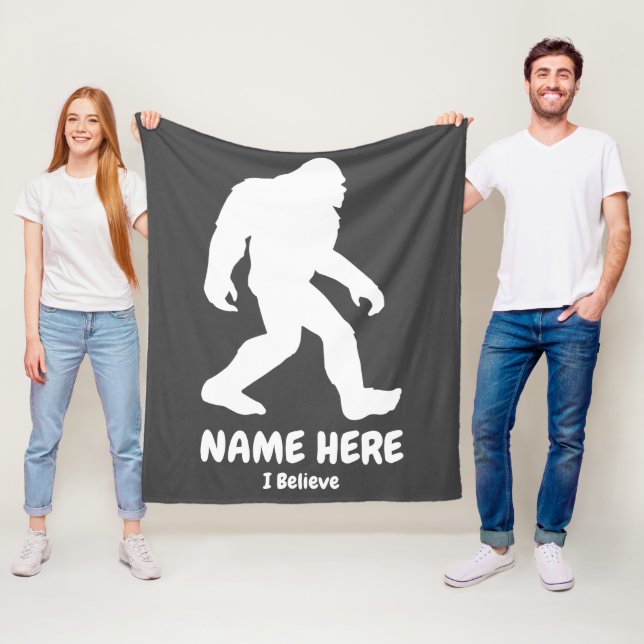 Personalized Funny Bigfoot Sasquatch Blanket (In Situ)