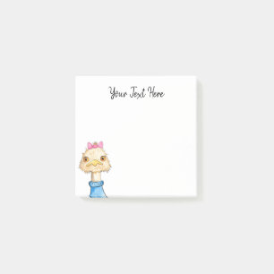 Personalized// Funny Bird Drawing Post-it Notes