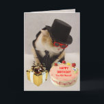 Personalized Funny Birthday Card<br><div class="desc">This is similar to another birthday card, but the pictures are switched. Thanks to NormaGolden for suggesting putting the cake on the front so people can personalize it. You can change the text I used. You could customize it many ways. As is on the front it just says "HAPPY BIRTHDAY...</div>