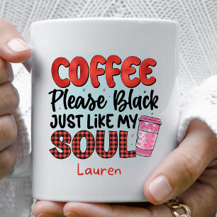 Personalized Funny Black Please Coffee Mug