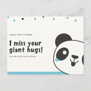 Personalized - Funny Blue Panda Postcard