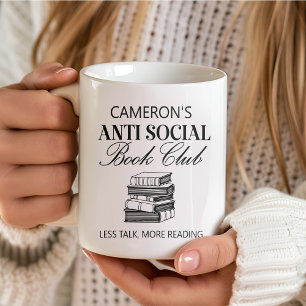 Personalized Funny Book Lover Introvert Humour Coffee Mug