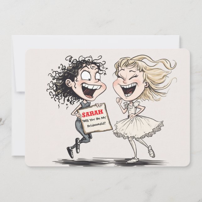 Personalized Funny Bridesmaid Proposal Card (Front)