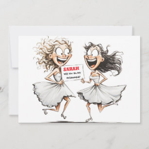 Personalized Funny Bridesmaid Proposal Card