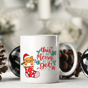 Personalized Funny Cat Christmas Mug