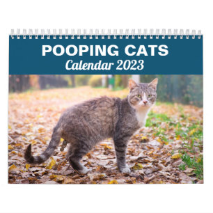 Personalized Funny Cats Pooping Calendar 2024