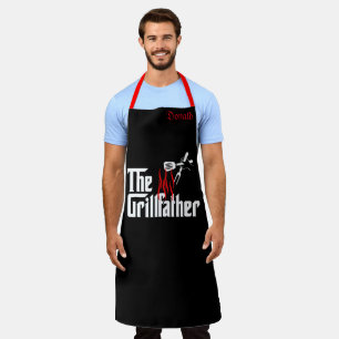 Personalized Funny Chef Grill Father Mens Apron