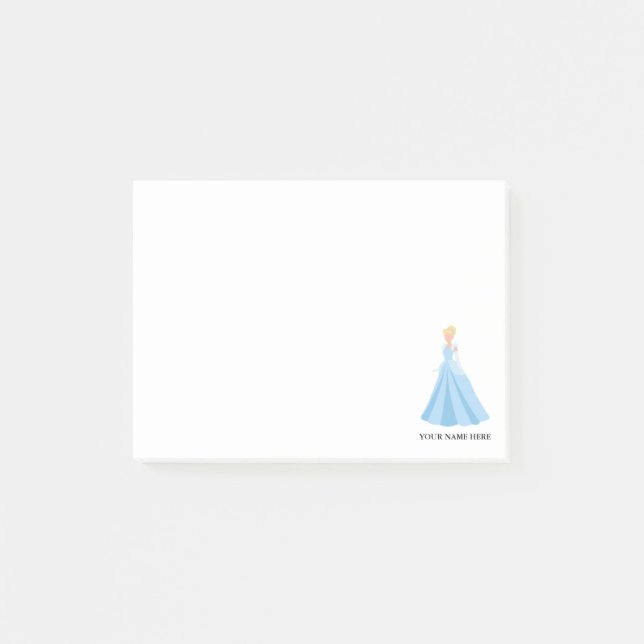 Personalized Funny Cinderella Cartoon Post-it Notes (Front)