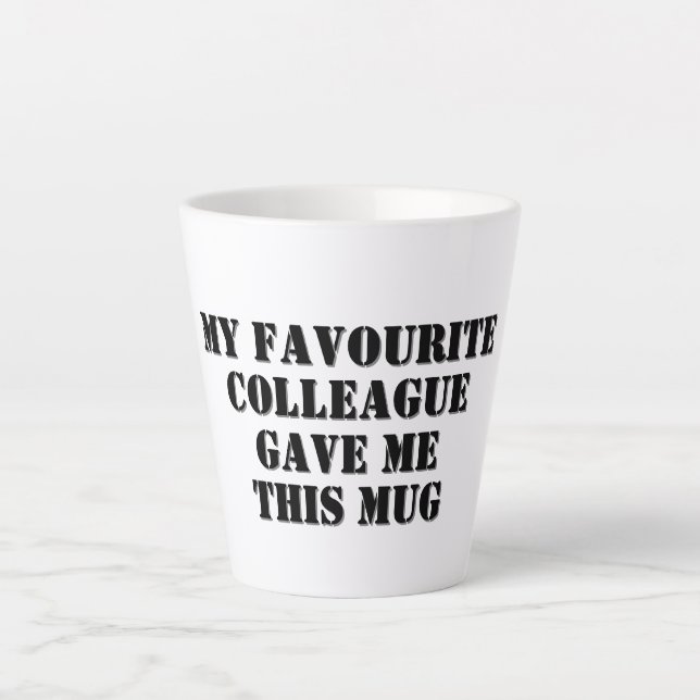 Personalized Funny Colleague Gift Secret Santa Latte Mug (Front)
